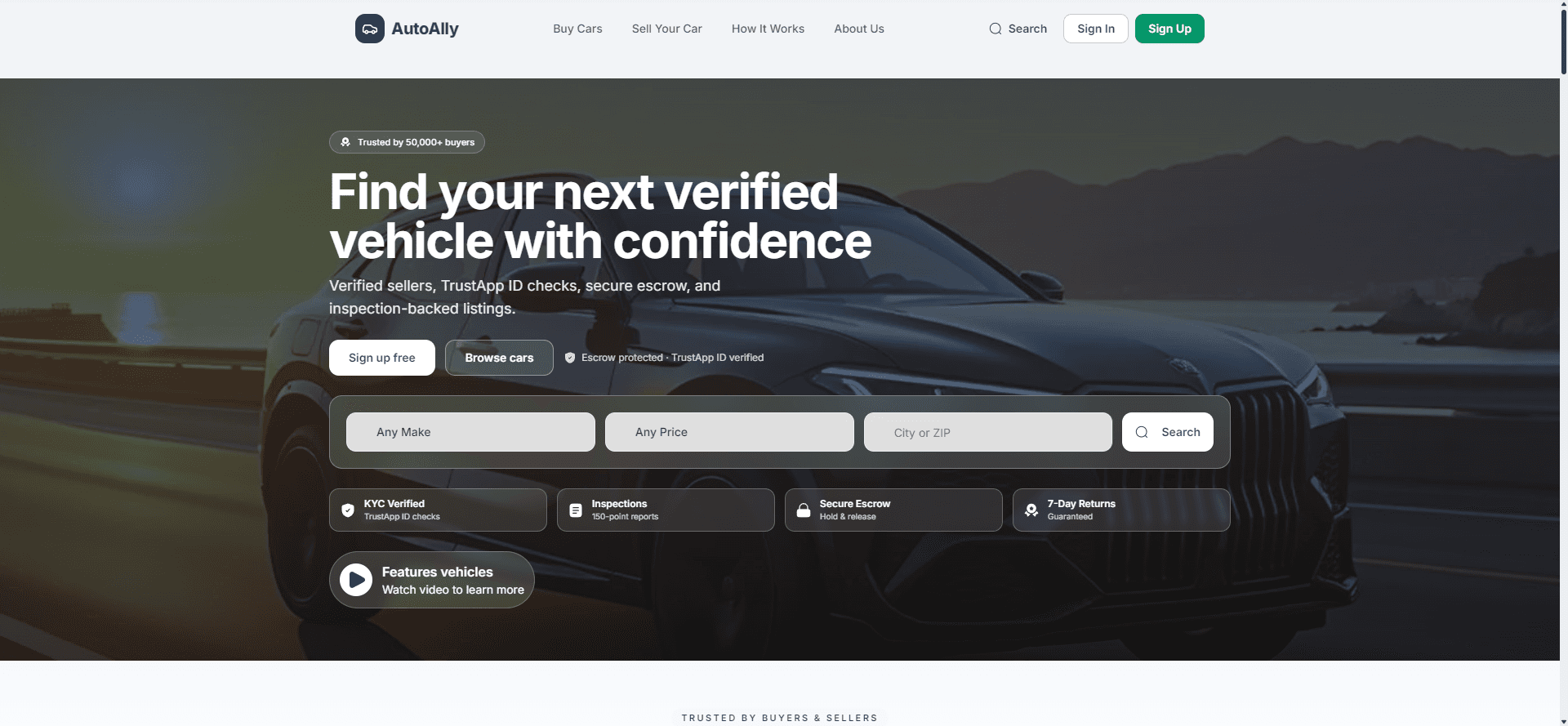 AutoAlly product interface